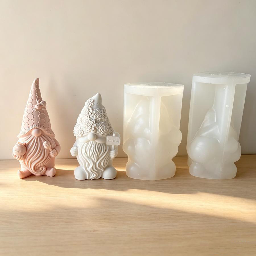 Model Kit Cement - 3D Santa Claus Dwarf Silicone Candle