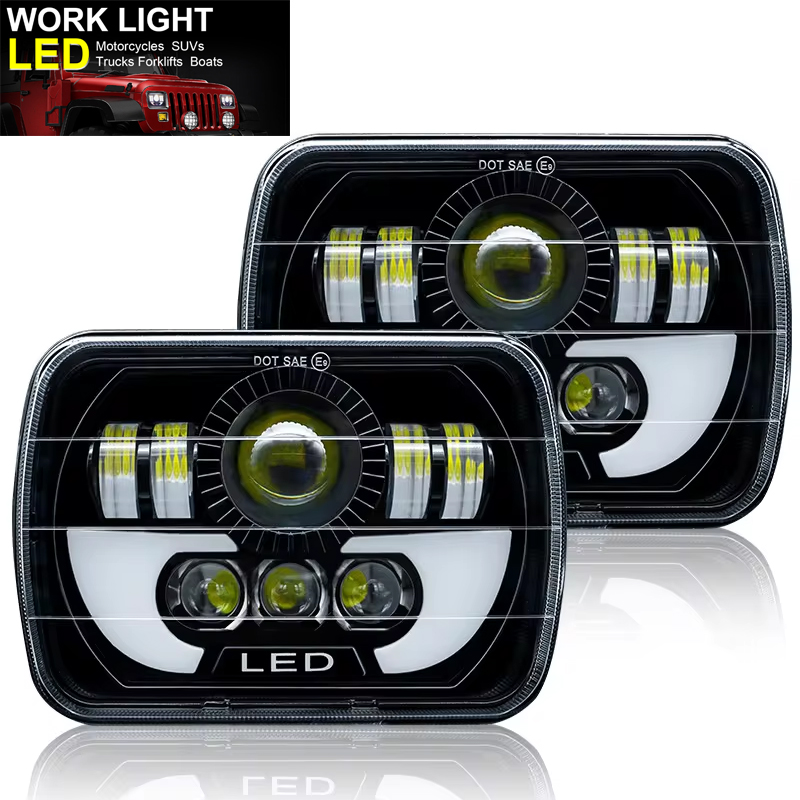 Model Kit Jeep - 7inch H4 Led Light For Jeep