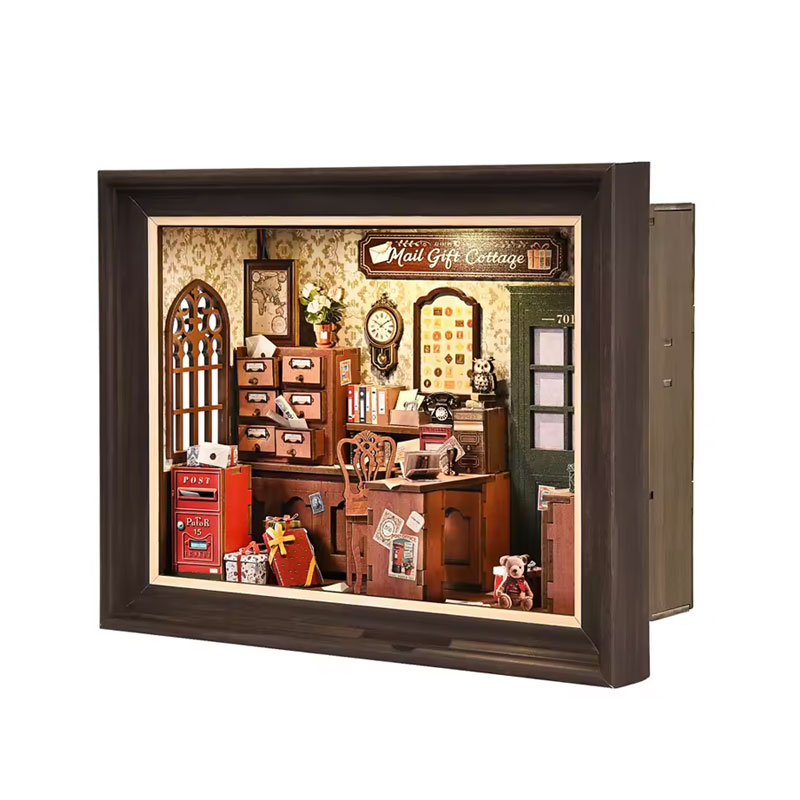 Model Kit History - Retro Post Office Book Nook DIY