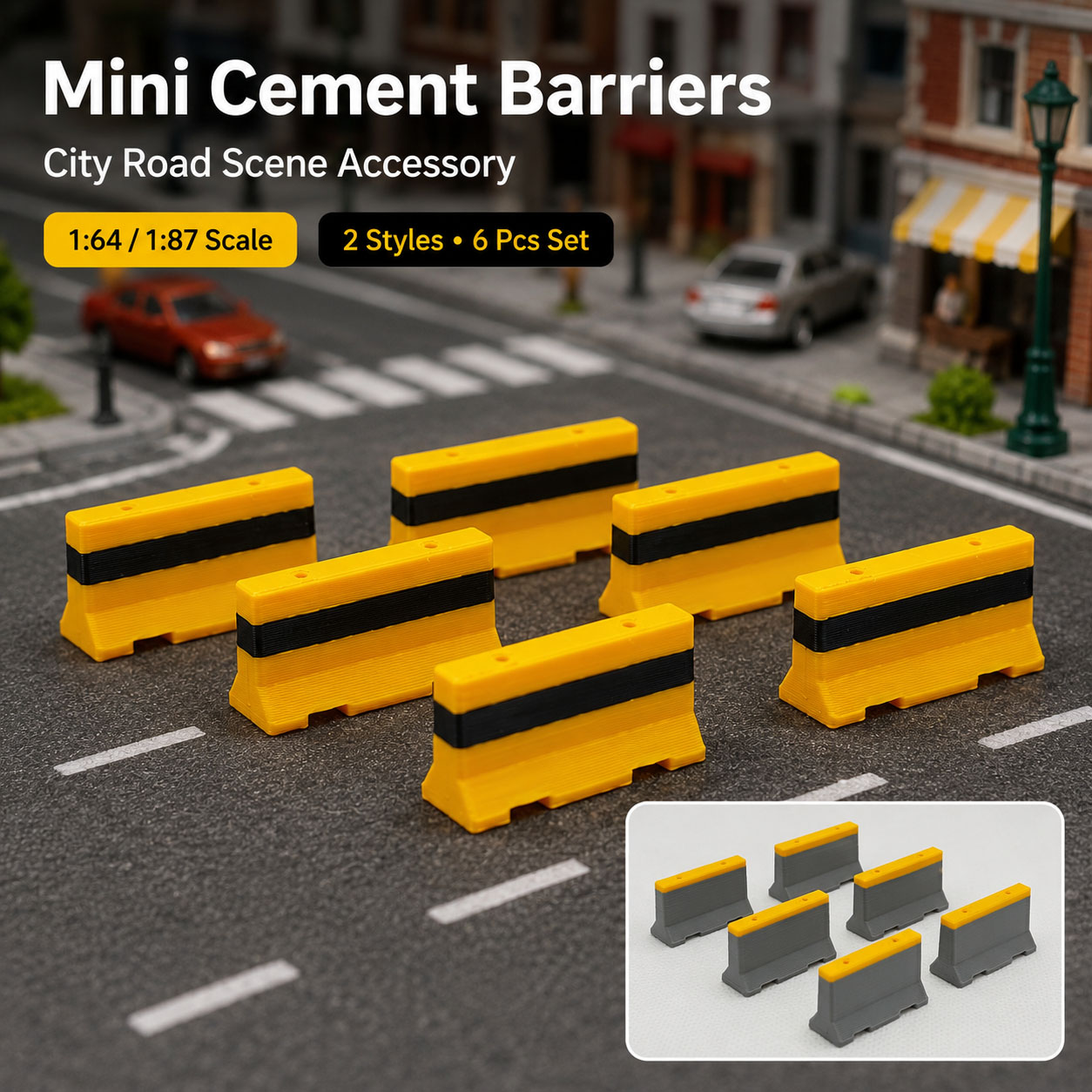 1:64 1:87 Mini Cement Road Bar - đánh giá và giá Model Kit Cement