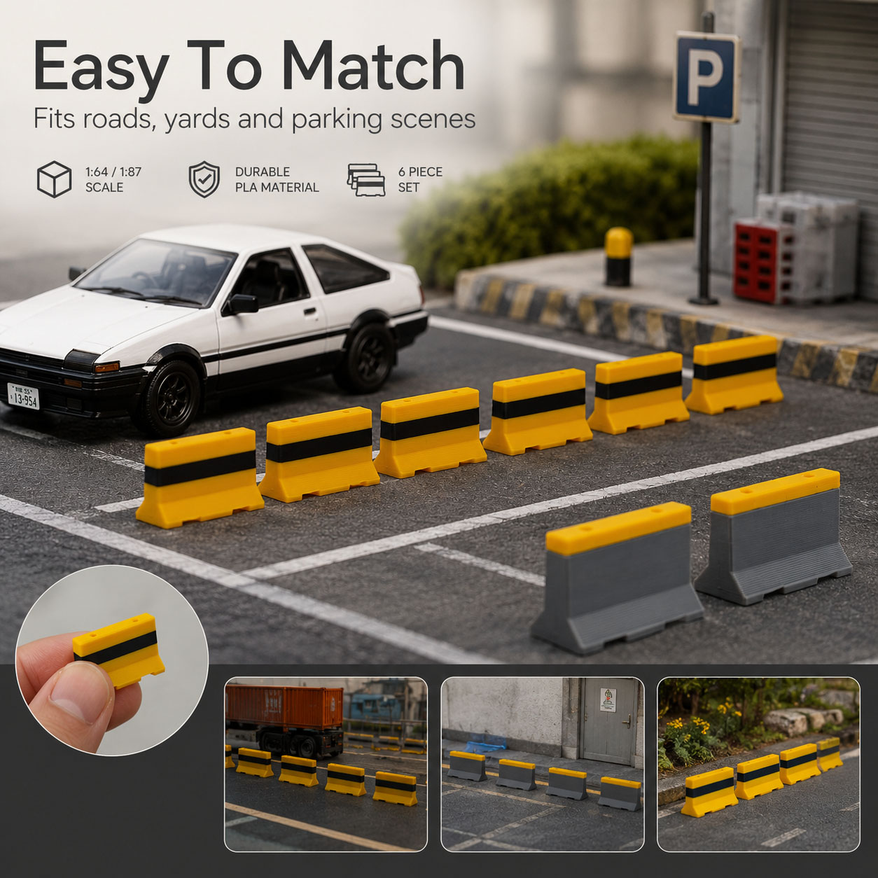 1:64 1:87 Mini Cement Road Bar - đánh giá và giá Model Kit Cement