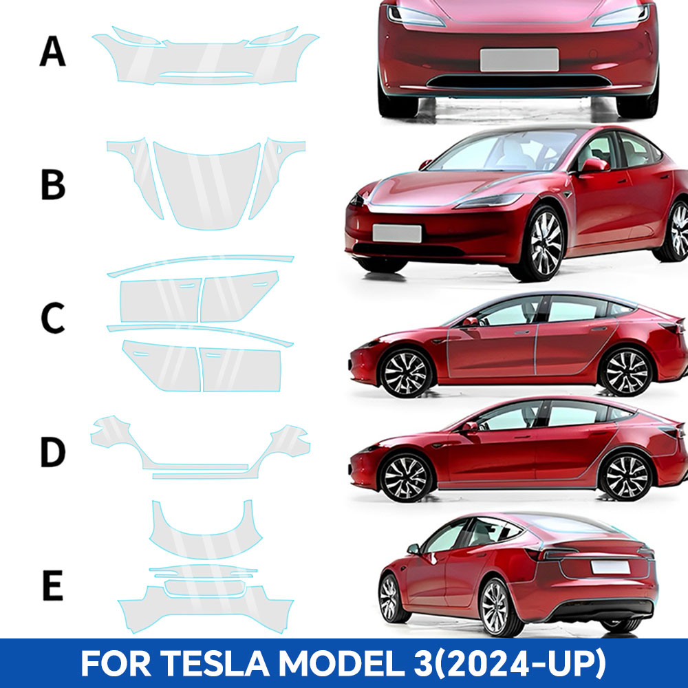 Paint Protection Film for Tesl - đánh giá và giá Logo Model Kit
