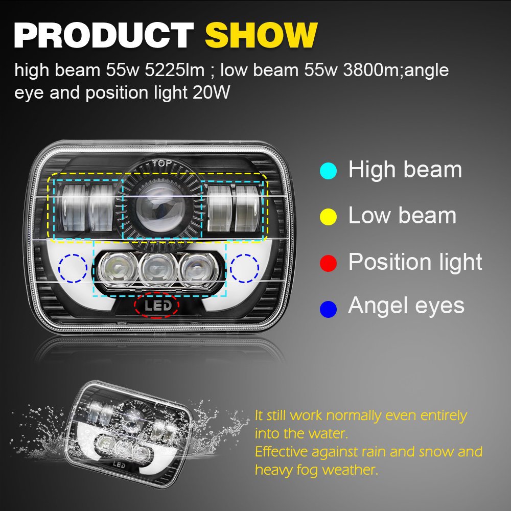 7inch H4 Led Light For Jeep Wr - đánh giá và giá Model Kit Jeep