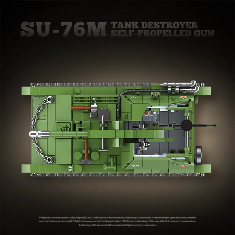 The Soviet SU-76M Tank Destroy - đánh giá và giá Model Kit Destroyer