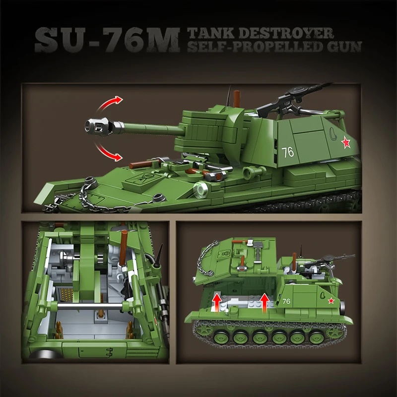 The Soviet SU-76M Tank Destroy - đánh giá và giá Model Kit Destroyer