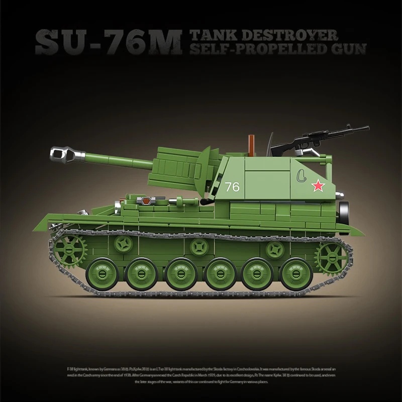 The Soviet SU-76M Tank Destroy - đánh giá và giá Model Kit Destroyer