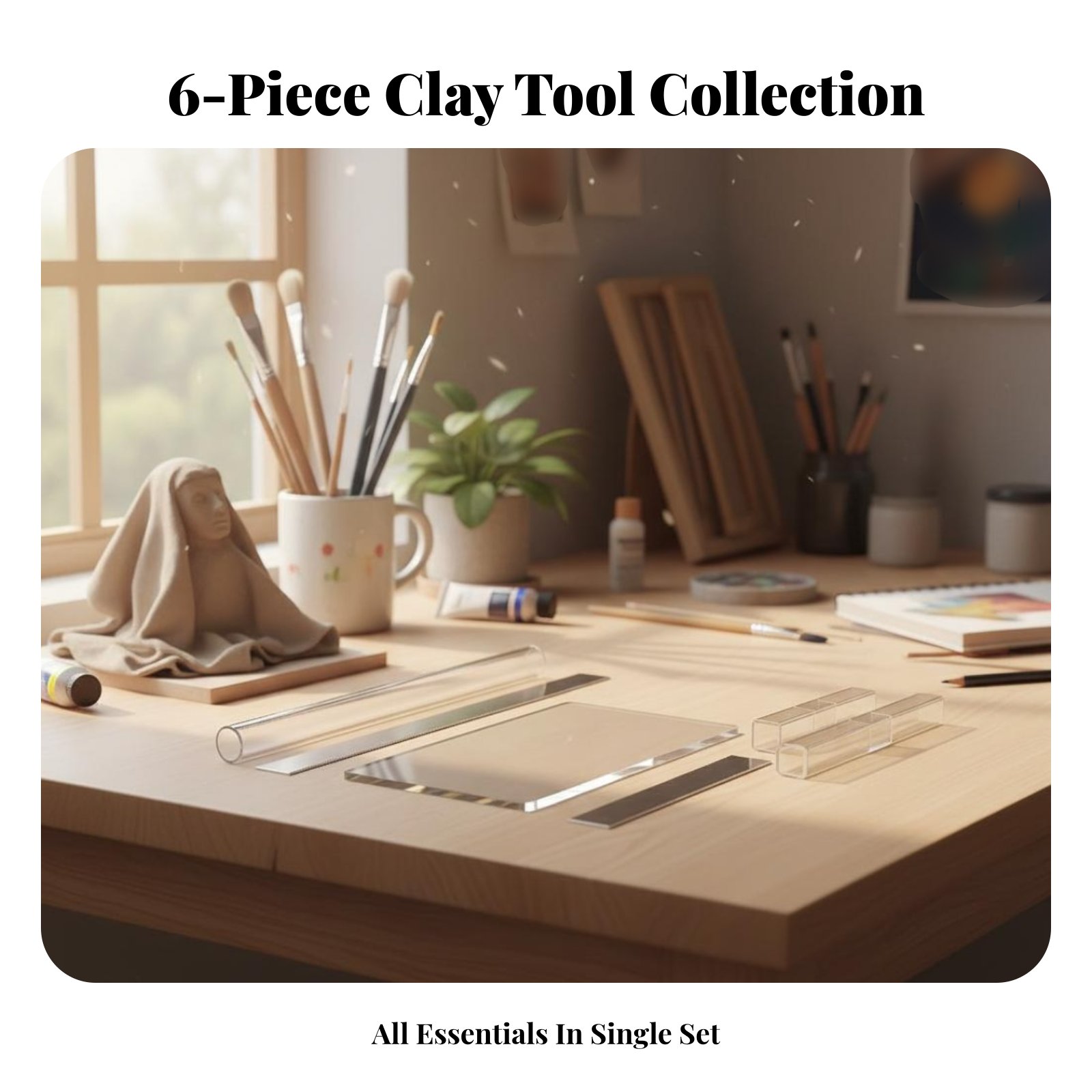6 Pieces Acrylic Clay Cylinder - đánh giá và giá Model Kit Tool Set